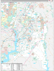 Prince George'sCounty, MD Wall Map Premium Style 2024